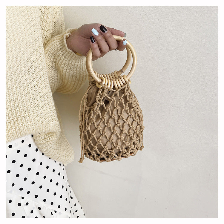Straw Woven Beach Handbag - DippedShop Wholesale - #5795