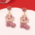 Christmas Stocking Dangle Earrings - DippedShop Wholesale - #5203