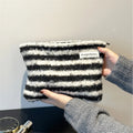 Minimalist Color Block Striped Portable Cosmetic Bag 6C5CO282