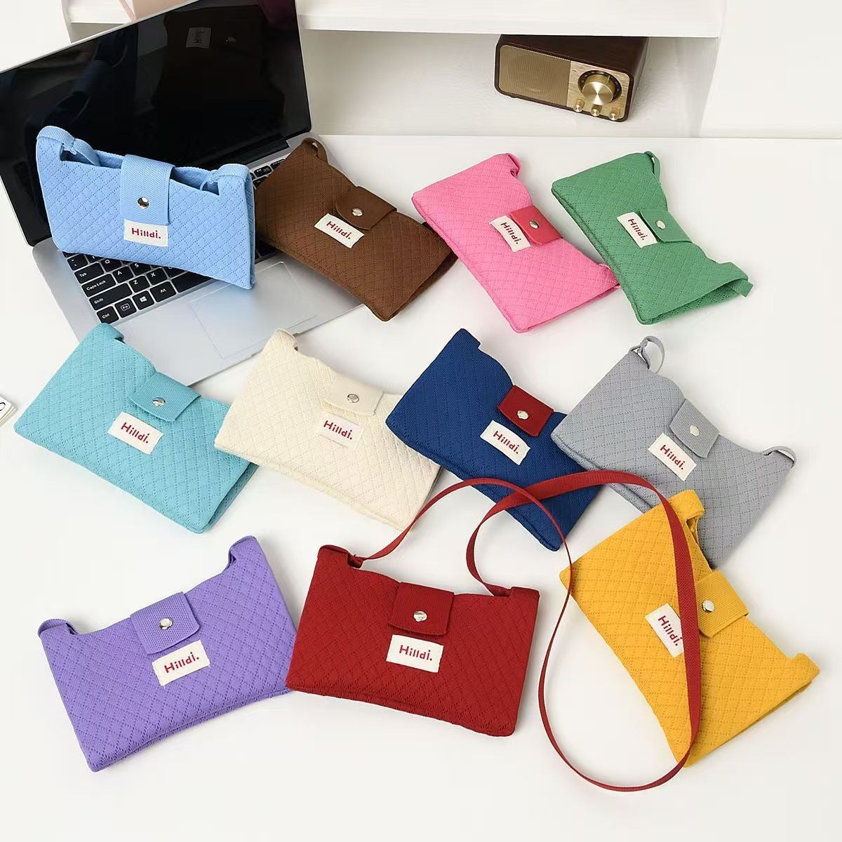 Simple Solid Color Knit Crossbody - DippedShop Wholesale - #2227
