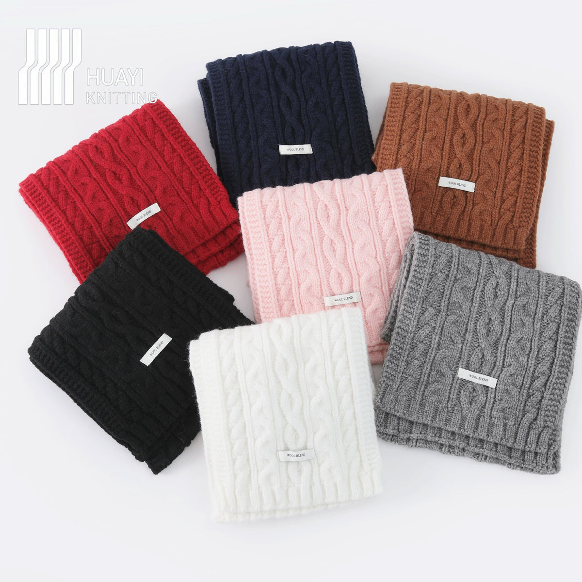 Warm Solid Color Cable Knit - DippedShop Wholesale - #0131