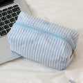 Striped Bowknot Cosmetic Bag - DippedShop Wholesale - #2051