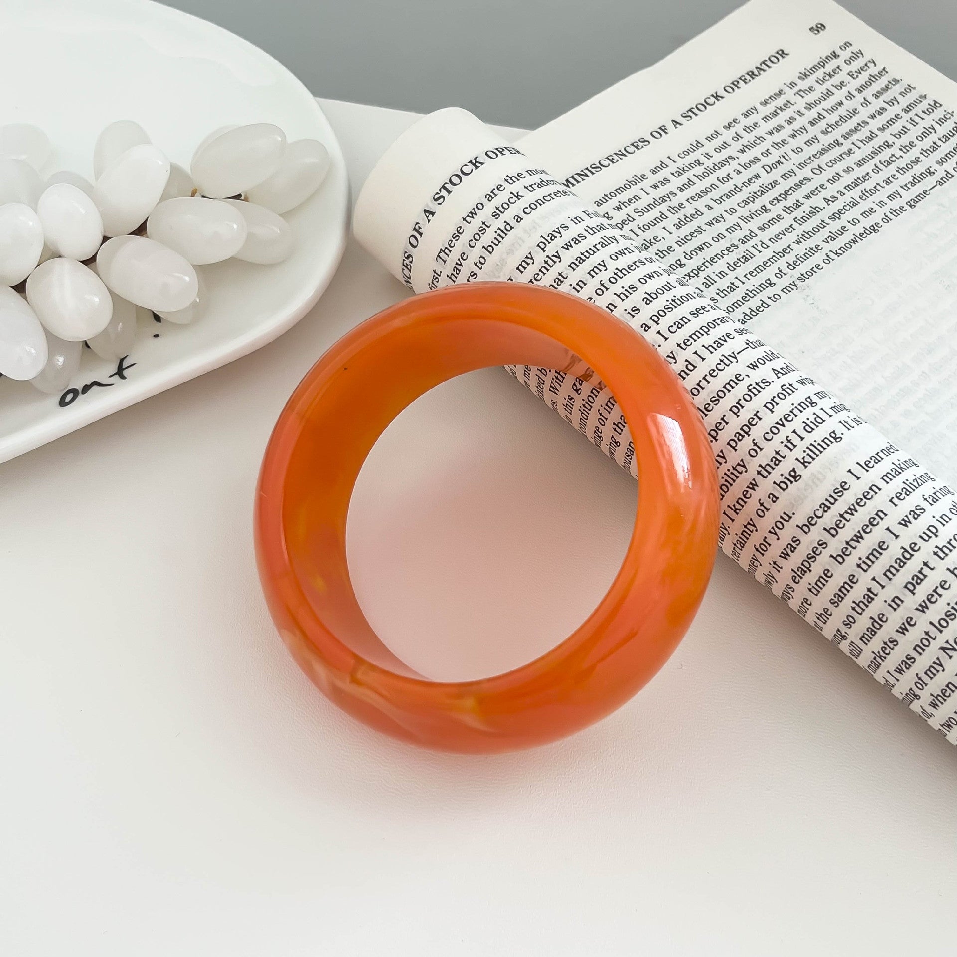 Trendy Geometric Resin Round W - DippedShop Wholesale - #1859