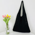 Solid Color Hollow Knit Bag - DippedShop Wholesale - #0787