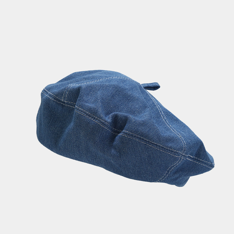 Denim Beret Hat - DippedShop Wholesale - #2387