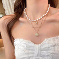 Layered Shell Beach Necklace - DippedShop Wholesale - #8755