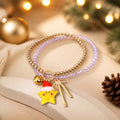 Cute Santa Claus Charm Rope Braided Bracelet 6W6JBR654