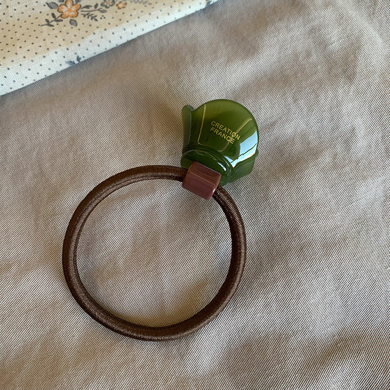 Retro Acetate Rose Elastic Hair Tie MK2BLW6W6HHT14
