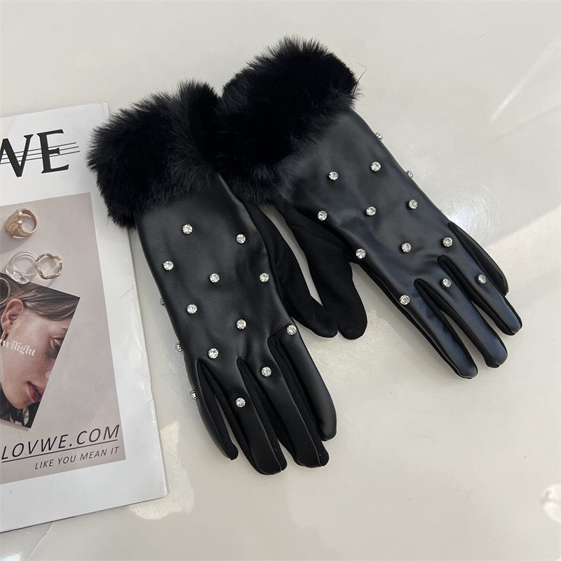 Sparkly Rhinestone Plush Cuff Warm - DippedShop Wholesale - #0019