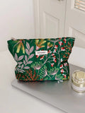 Casual Floral Embroidery Large Capacity Makeup Bag MK2BW6W10BOB403