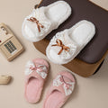 Lace Bow Cotton Slippers - DippedShop Wholesale - #7523