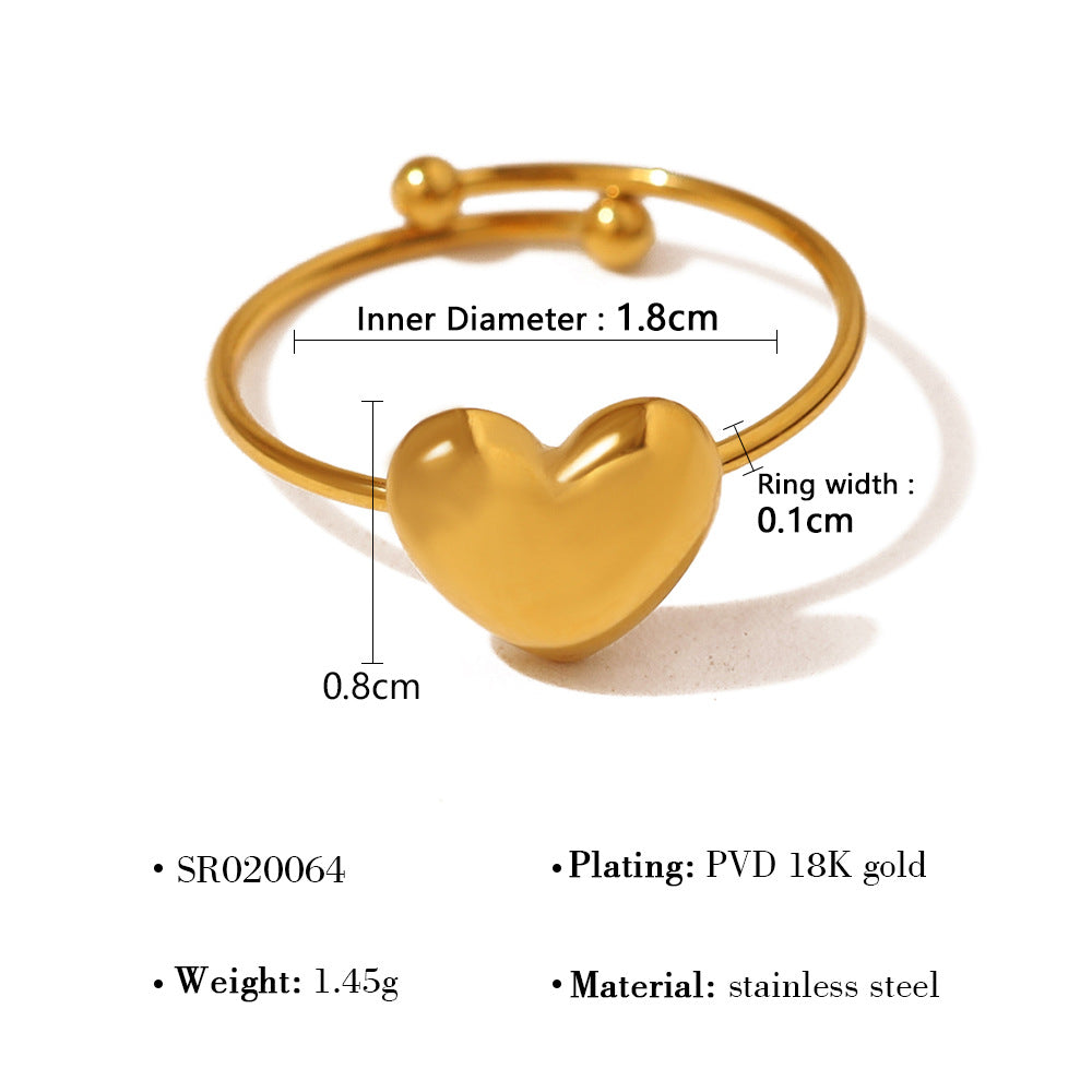 Cute Gold Plated Heart Open Ad - DippedShop Wholesale - #5443