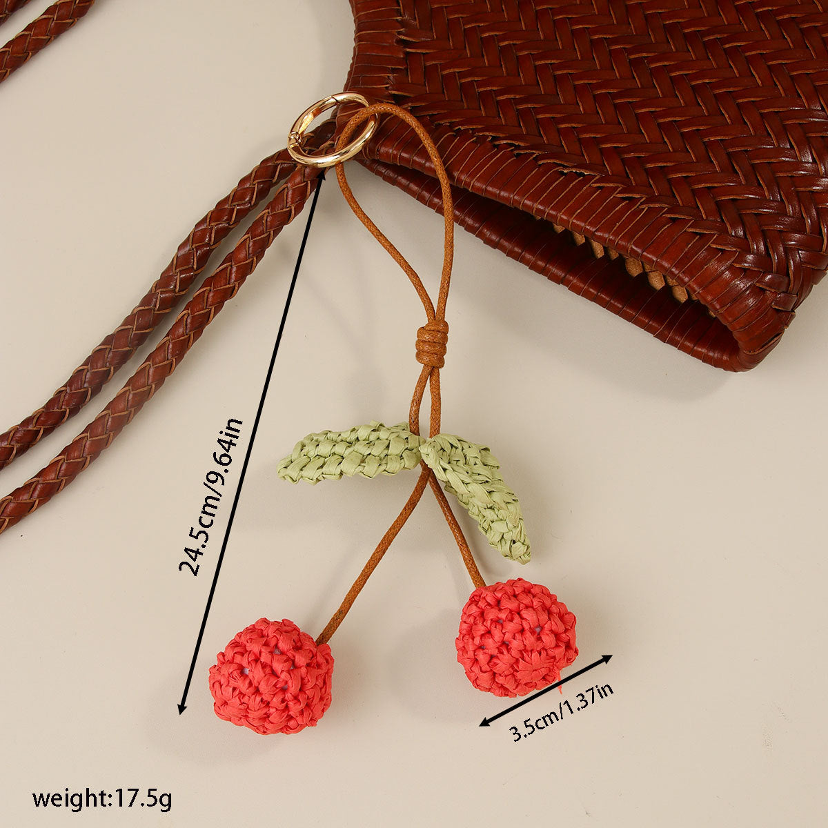 Crochet Raffia Bag Charm - DippedShop Wholesale - #3875