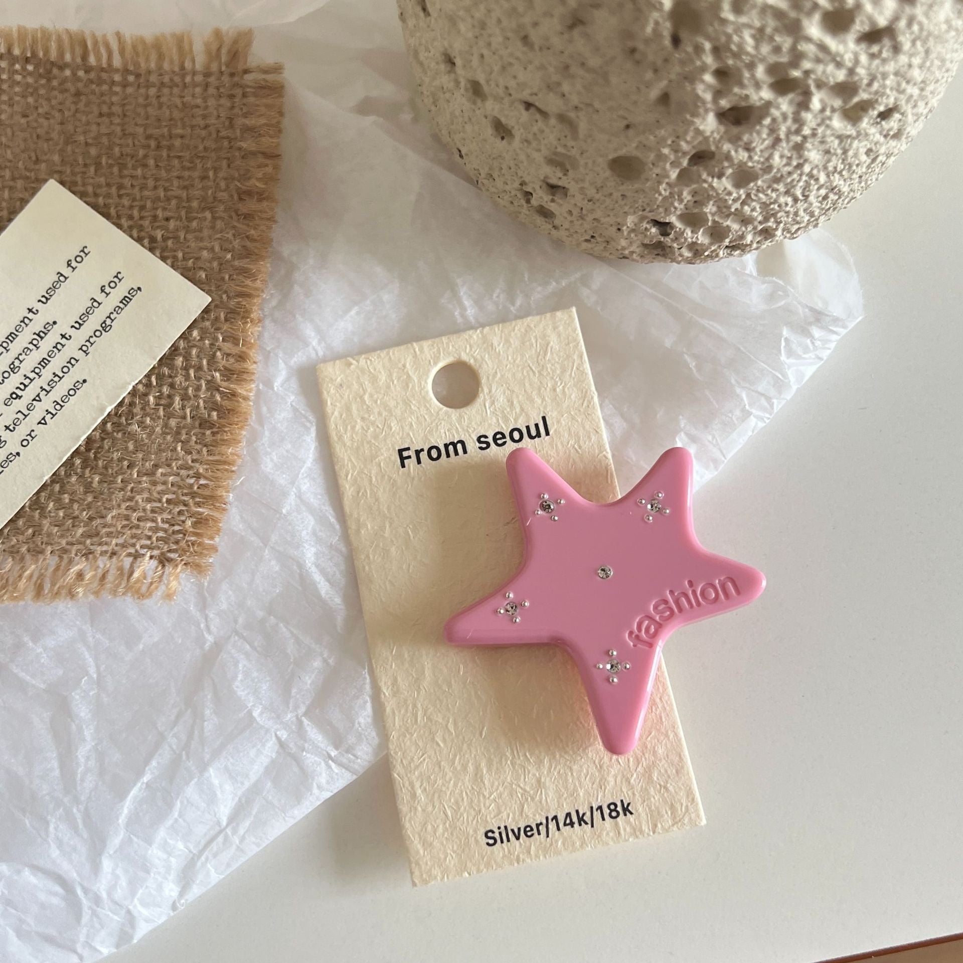 Cute Solid Color Star Duckbill Hair Clip MK2PM6W6HCP07