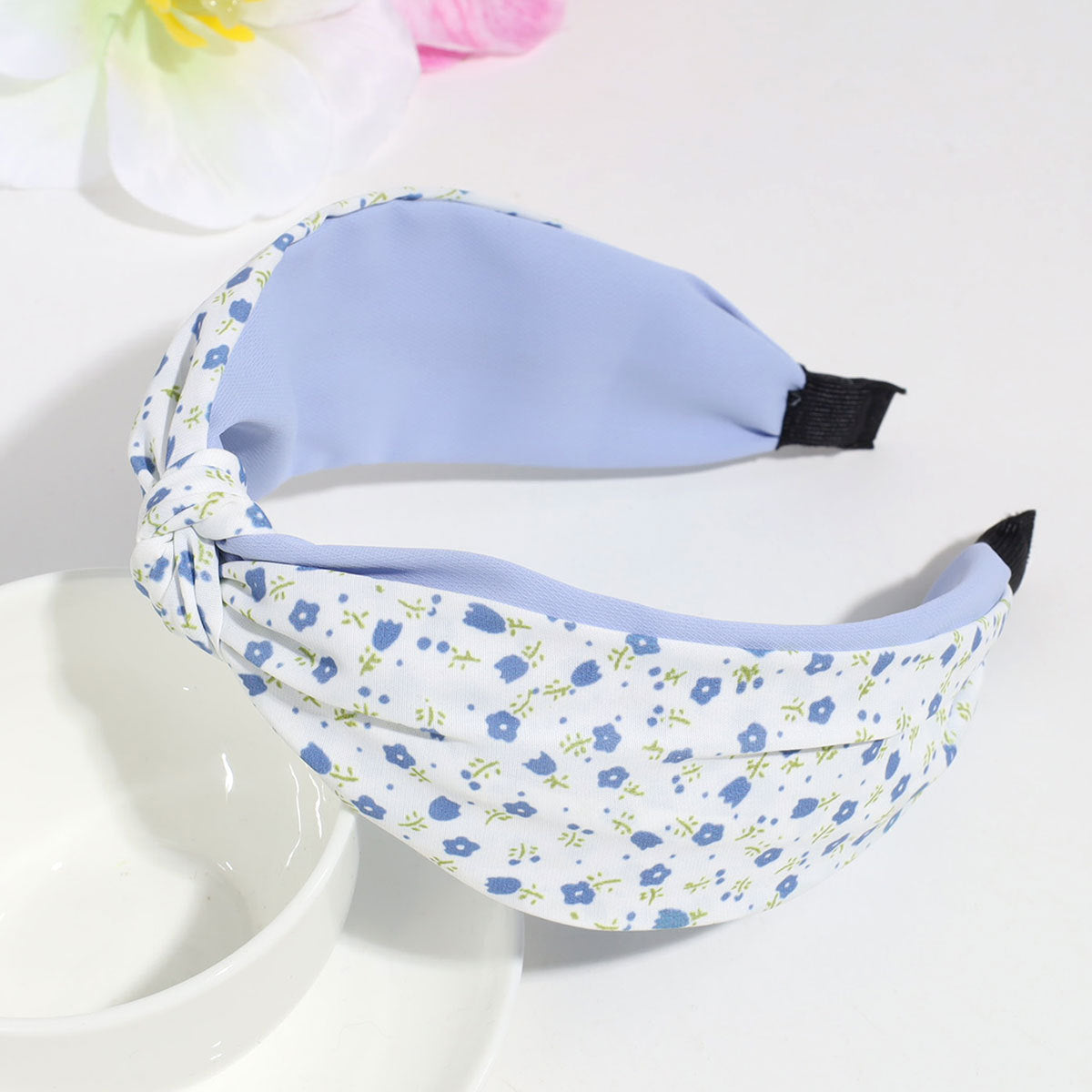Cute Floral Print Bowknot Wide Headband MK2PIM6W6HBD77
