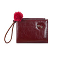 Mini Plush Ball Bowknot PU Coin Purse 6S10BWB137