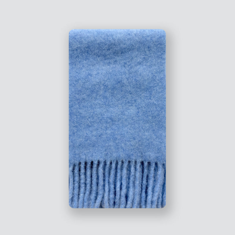 Warm Solid Color Wool Blend Knit Scarf 6W6NSW256