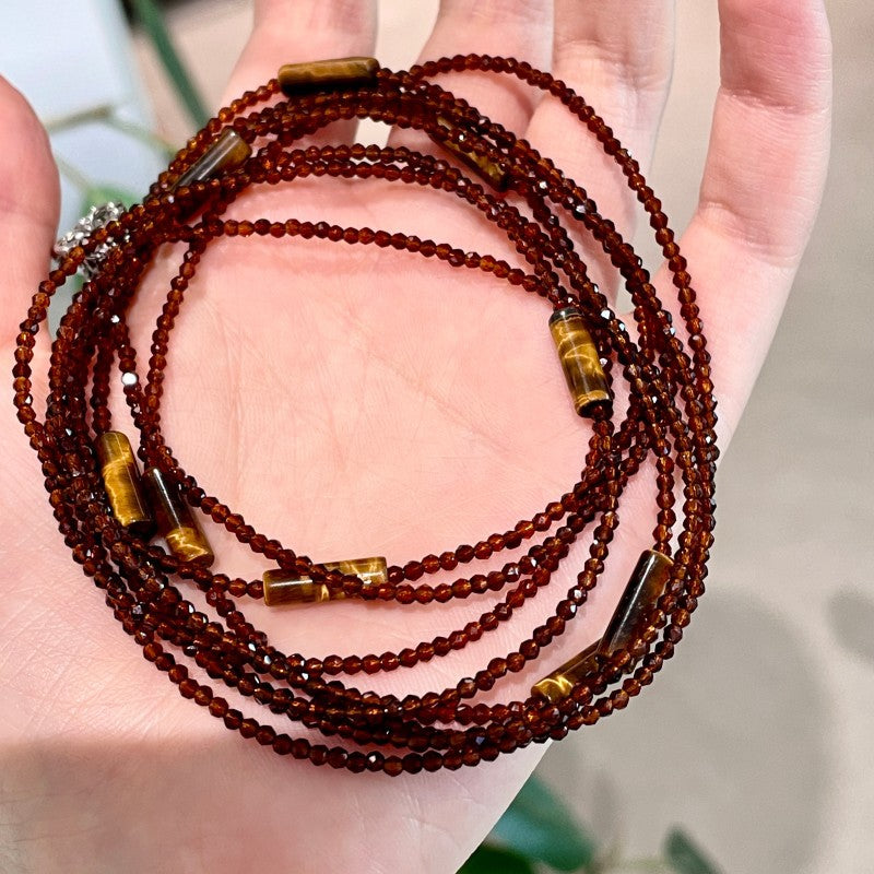 Multi-Layer Beaded Chain Necklace - DippedShop Wholesale - #4787