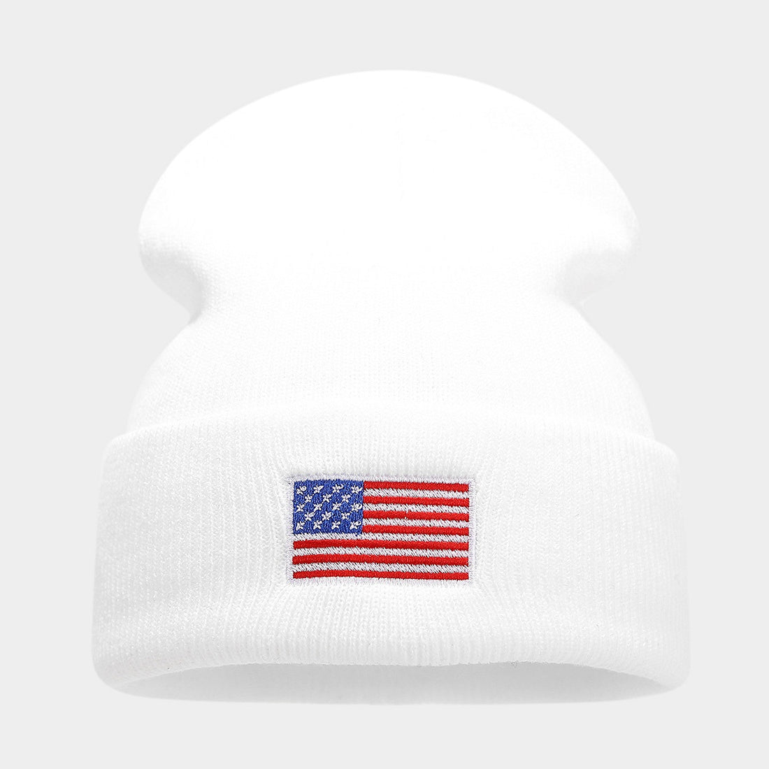 USA Flag Pattern Slouchy Beanie Knit Hat DP25F632