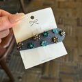 Sweet Rhinestones Floral Oval Hair Clips 6W6HCP1242