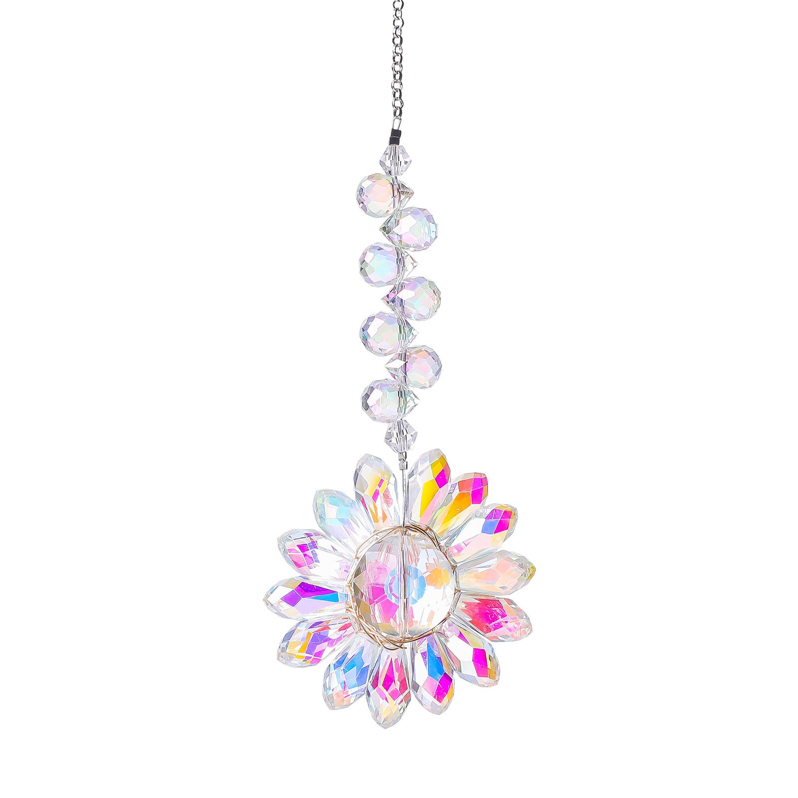 Crystal Floral Pendant Wind Chimes Suncatchers MK2CZAS6H7HLS56