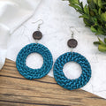 Rattan Dangle Earrings Beach - DippedShop Wholesale - #2643