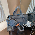 Casual Denim Solid Color Underarm Shoulder Bag 6W10BBG2366