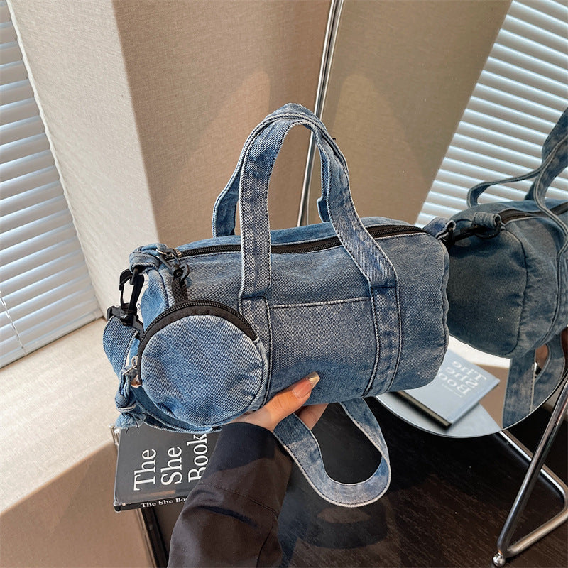 Casual Denim Solid Color Underarm Shoulder Bag 6W10BBG2366