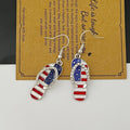 Stylish USA Flag Slipper Pendant Hook Earring 8ZA6JER182L