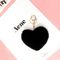Faux Fur Heart Keychain - DippedShop Wholesale - #2275
