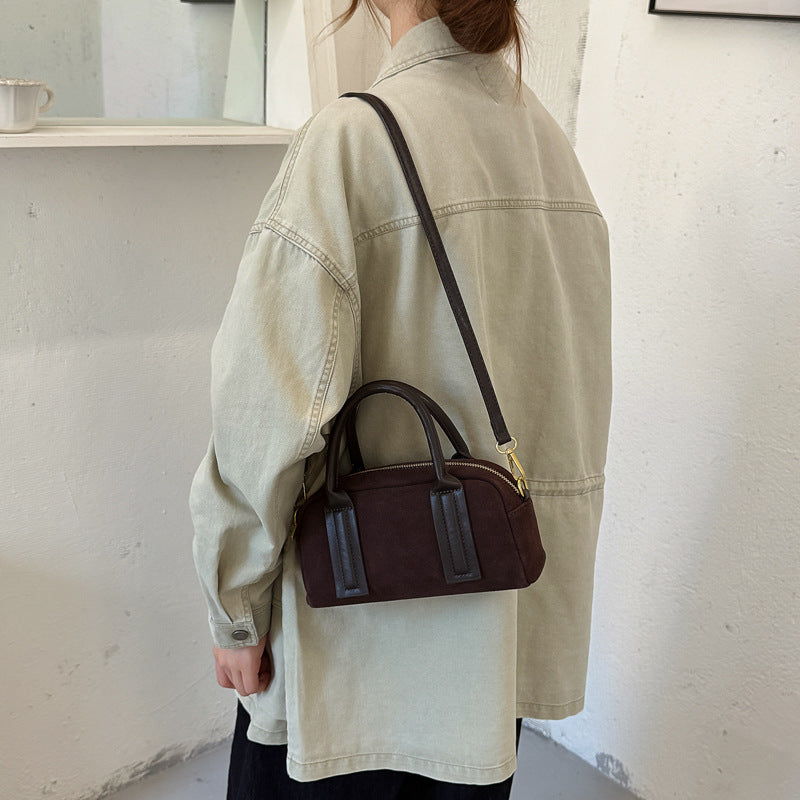 Trendy Faux Suede Boston Crossbody Bag 6W10BBG2477
