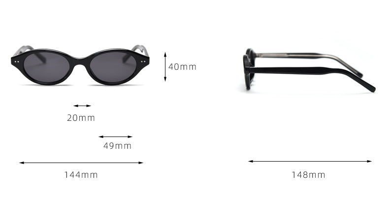 Vintage Oval Polarized Sunglasses - DippedShop Wholesale - #8979