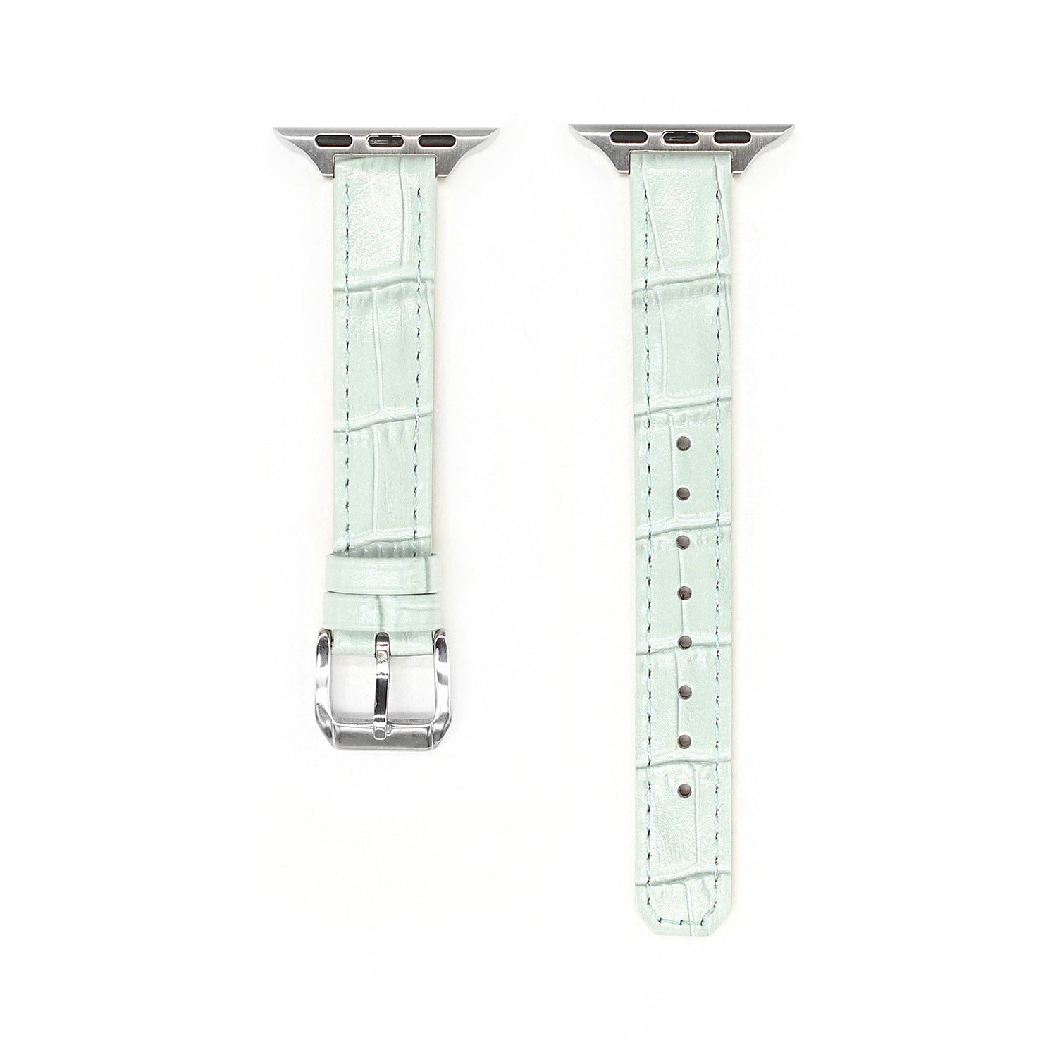 Slim Solid Color Leather Watch Band 6W6JWA124