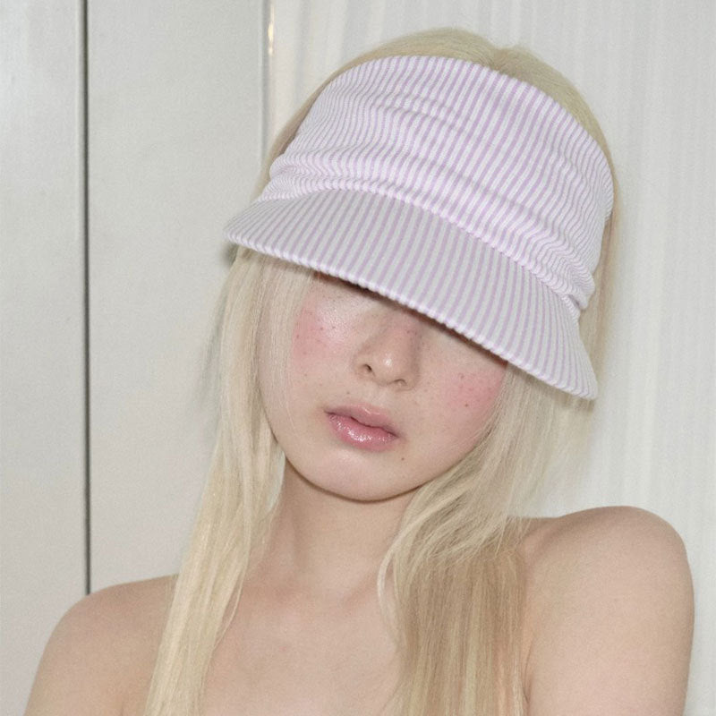 Stylish Striped Empty Wide Brim Sun Hat MK2COK6W6HAT375