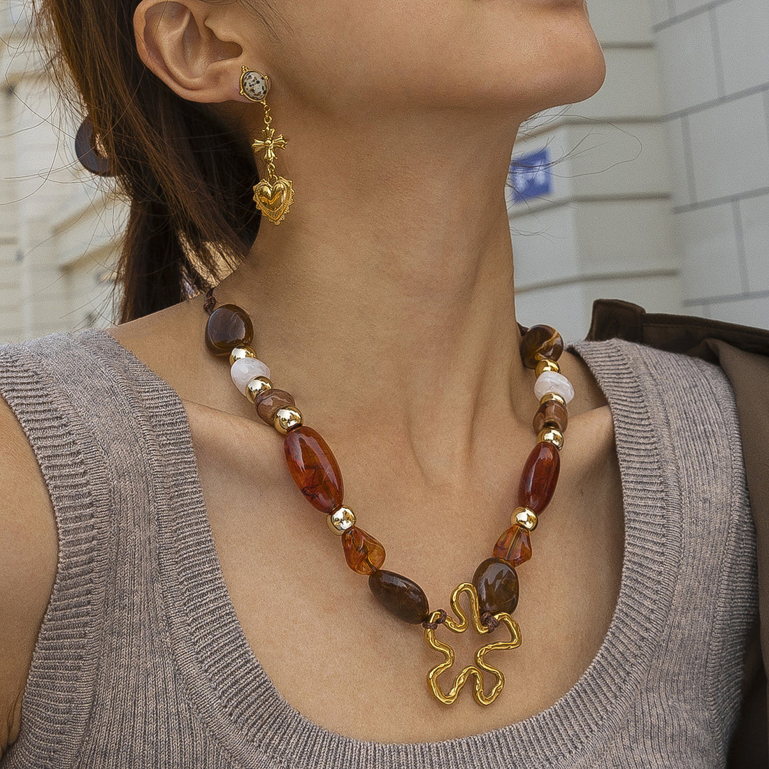 Vintage Chunky Beaded Choker - DippedShop Wholesale - #1555