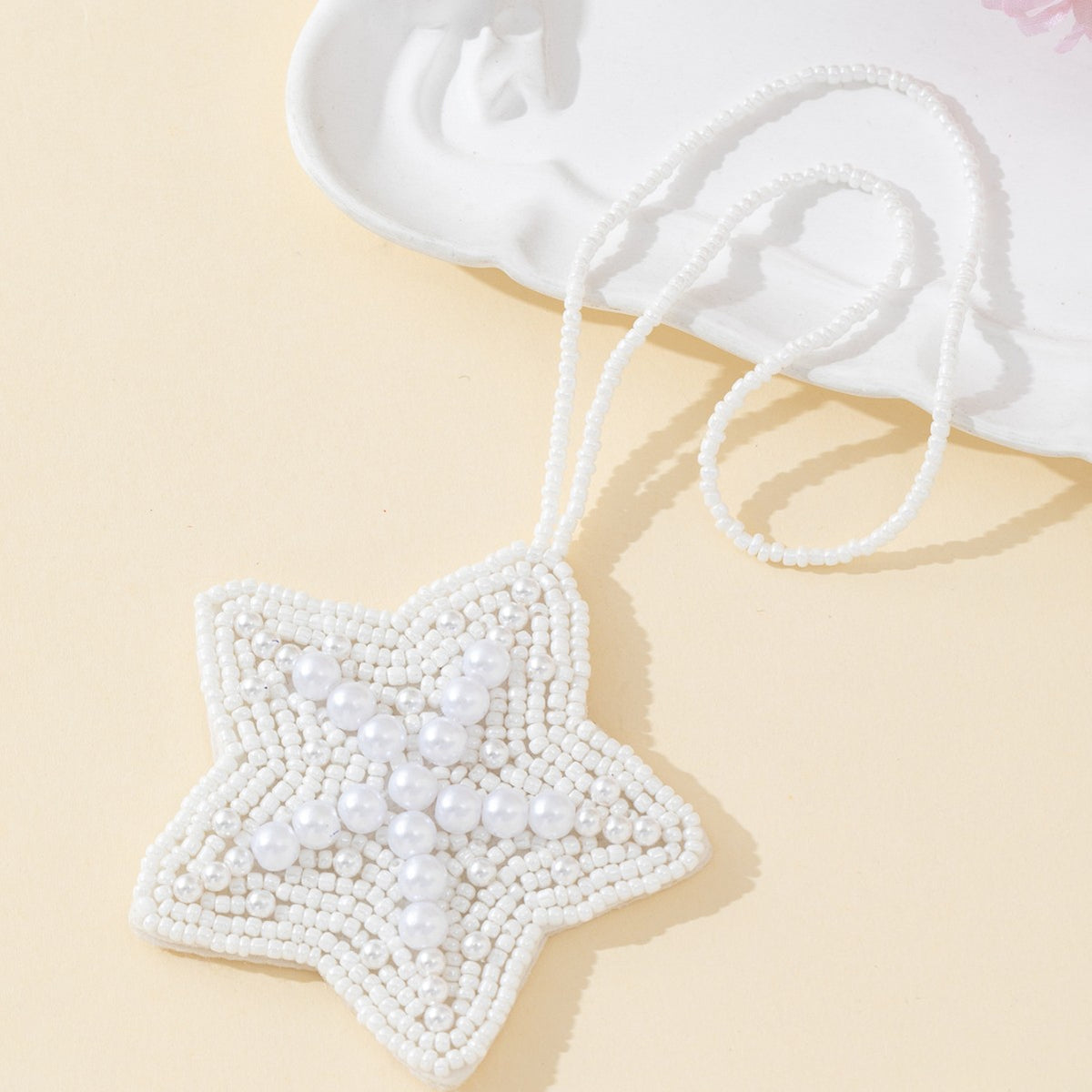 Chic Handmade Beads Star Pendant Keychain Bag Charm 6W10BBC777