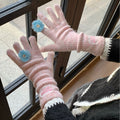 3D Flower Knit Gloves - DippedShop Wholesale - #3571