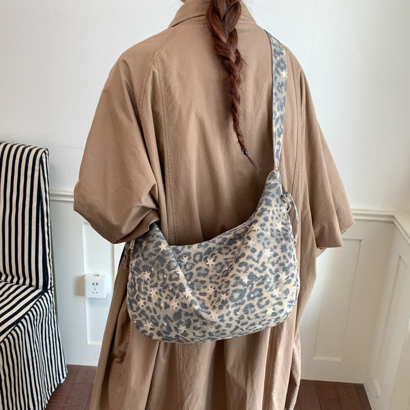 Leopard Print Hobo Shoulder Bag - DippedShop Wholesale - #1427