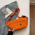 Simple Solid Color Nylon Outdoor Crossbody Bag 6W10BBG1399