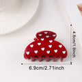 Heart Print Hair Clip - DippedShop Wholesale - #9091
