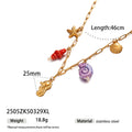 Gold Plated Shell Necklace - DippedShop Wholesale - #0019