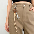 Trendy Caliper Braided Cords Keychain Bag Charm 6W10BBC433