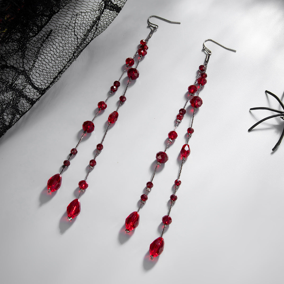 Crystal Tassel Dangle Earrings - DippedShop Wholesale - #1107