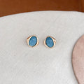 Chunky Gold Plated Acrylic Stud Earring 6W6JER560