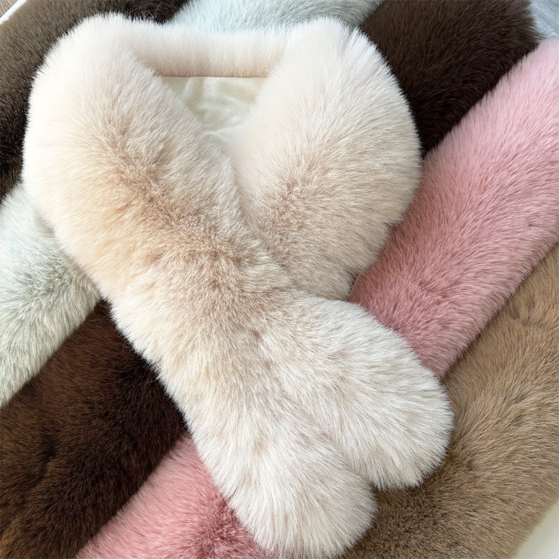 Faux Fur Collar Scarf - DippedShop Wholesale - #3395