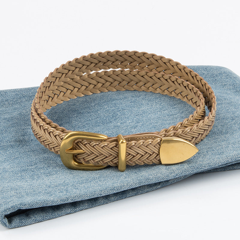 Casual Braid Woven Leather Ski - DippedShop Wholesale - #4531