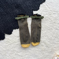 Sweet Shimmery Lurex Ruffle Double Bow Socks 6W8FSO770