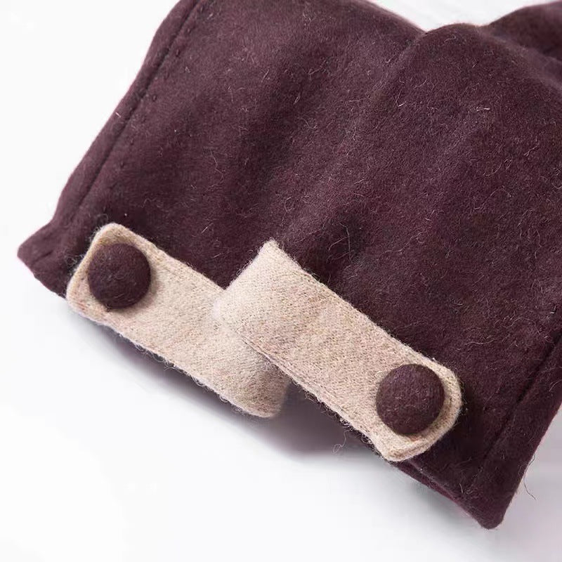 Button Decor Touchscreen Gloves - DippedShop Wholesale - #1011