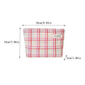 Fresh Plaid Print Large Capacity Cosmetic Bag 6C5CO273