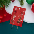 Christmas Tree Santa Claus Tassel Asymmetrical Dangle Earrings 6W6JER688